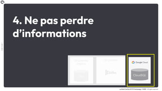 Coin
Coin
!
La Duck Conf by OCTO Technology © 2023 - All rights reserved
4. Ne pas perdre
d’informations
On premise
On premise
Legacy
DB2 CloudSQL
 