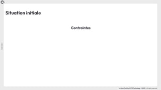 Coin
Coin
!
La Duck Conf by OCTO Technology © 2023 - All rights reserved
Situation initiale
Contraintes
 