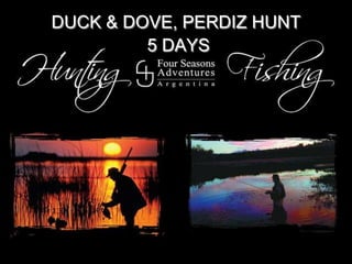 DUCK & DOVE, PERDIZ HUNT
         5 DAYS
 