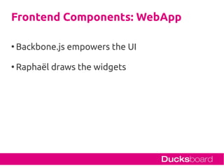 Frontend Components: WebApp

●
    Backbone.js empowers the UI

●
    Raphaël draws the widgets
 
