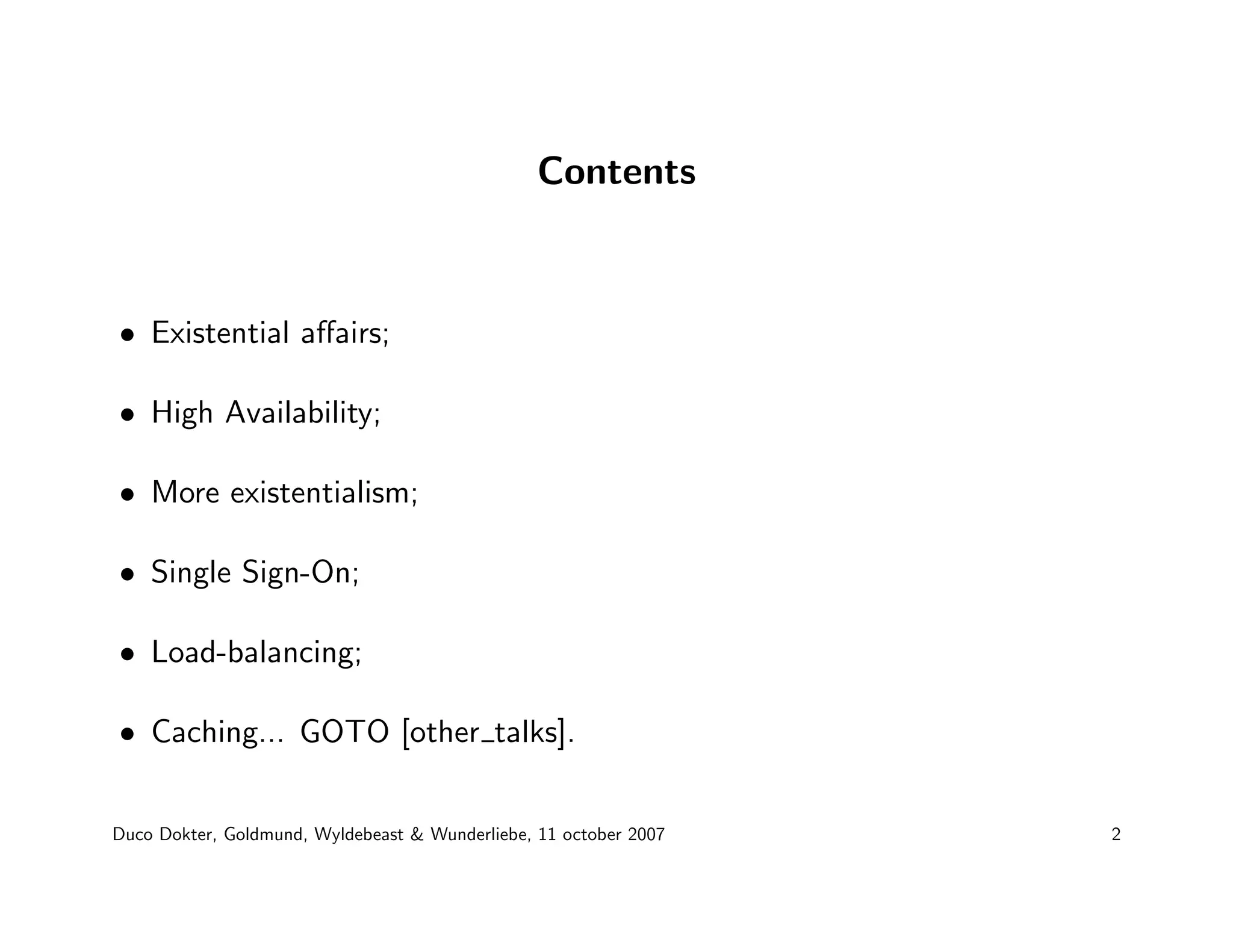 Duco Dokter - Plone for the enterprise market: technical musing on caching, Clustering and Single Sign-On