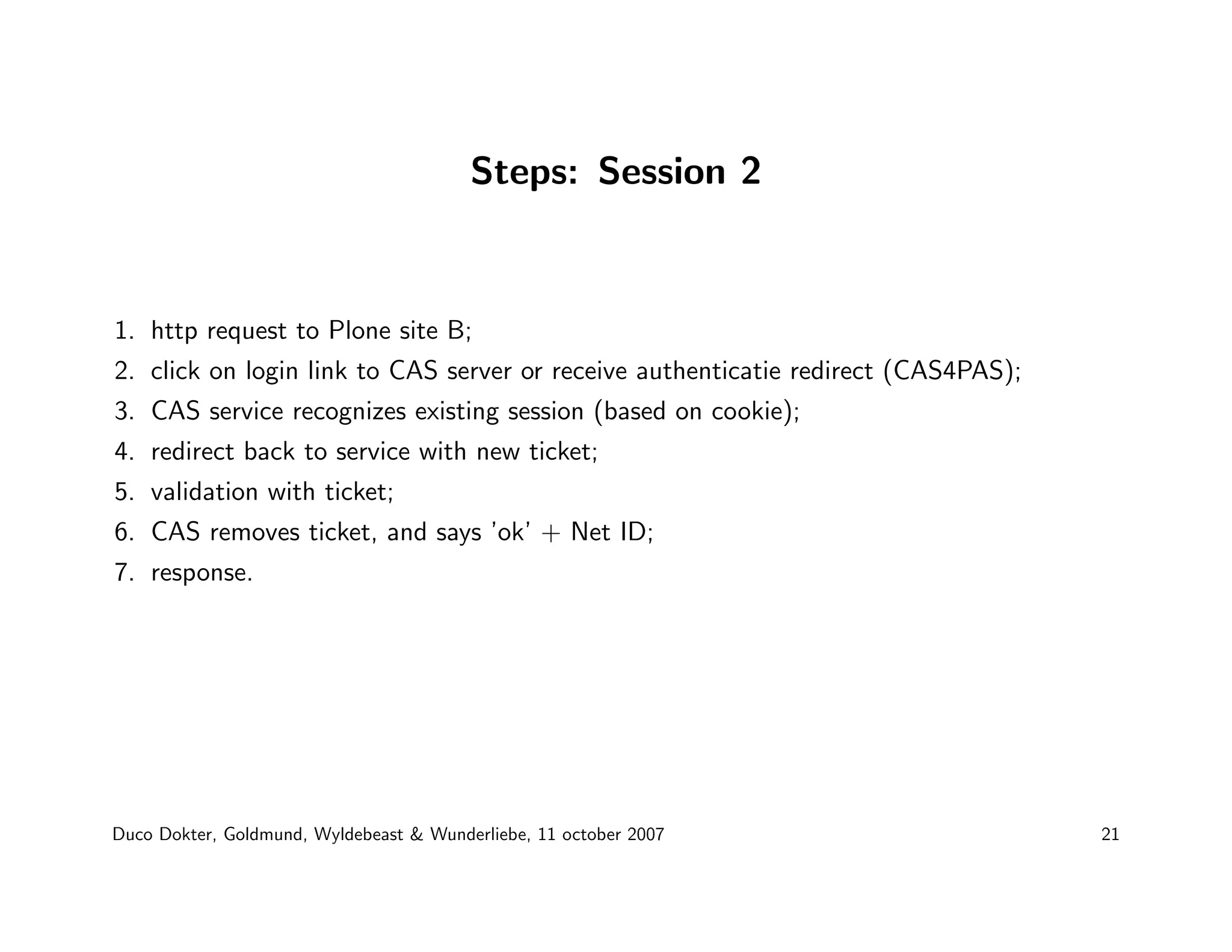 Duco Dokter - Plone for the enterprise market: technical musing on caching, Clustering and Single Sign-On