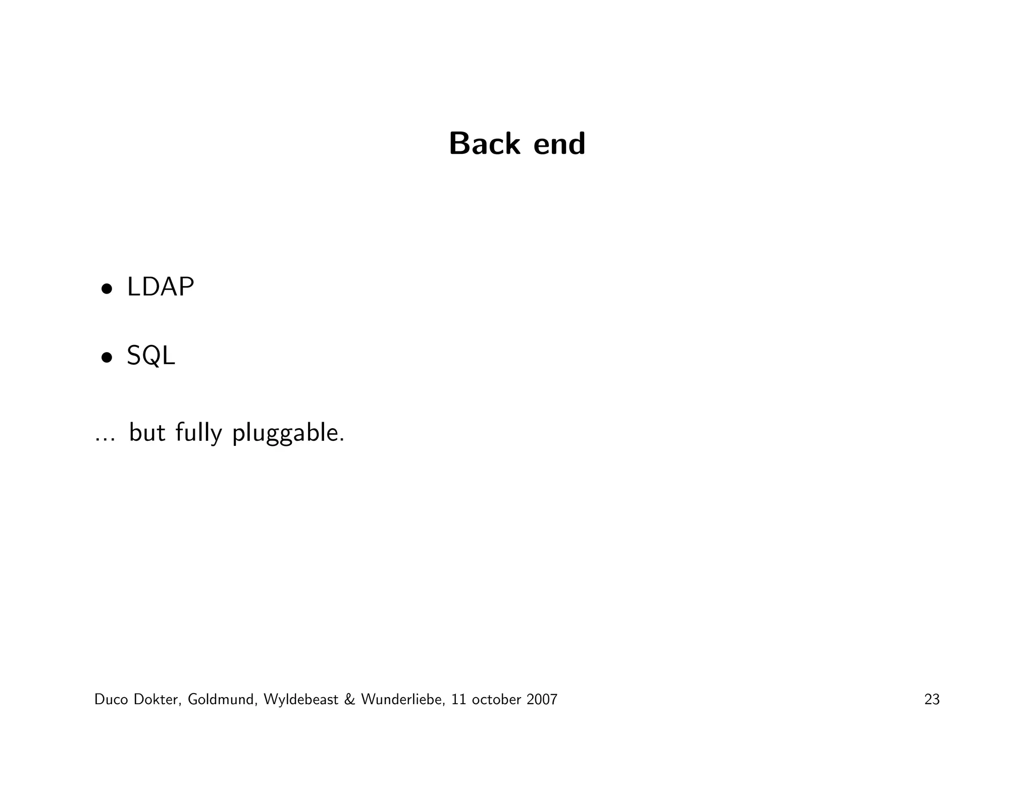 Duco Dokter - Plone for the enterprise market: technical musing on caching, Clustering and Single Sign-On