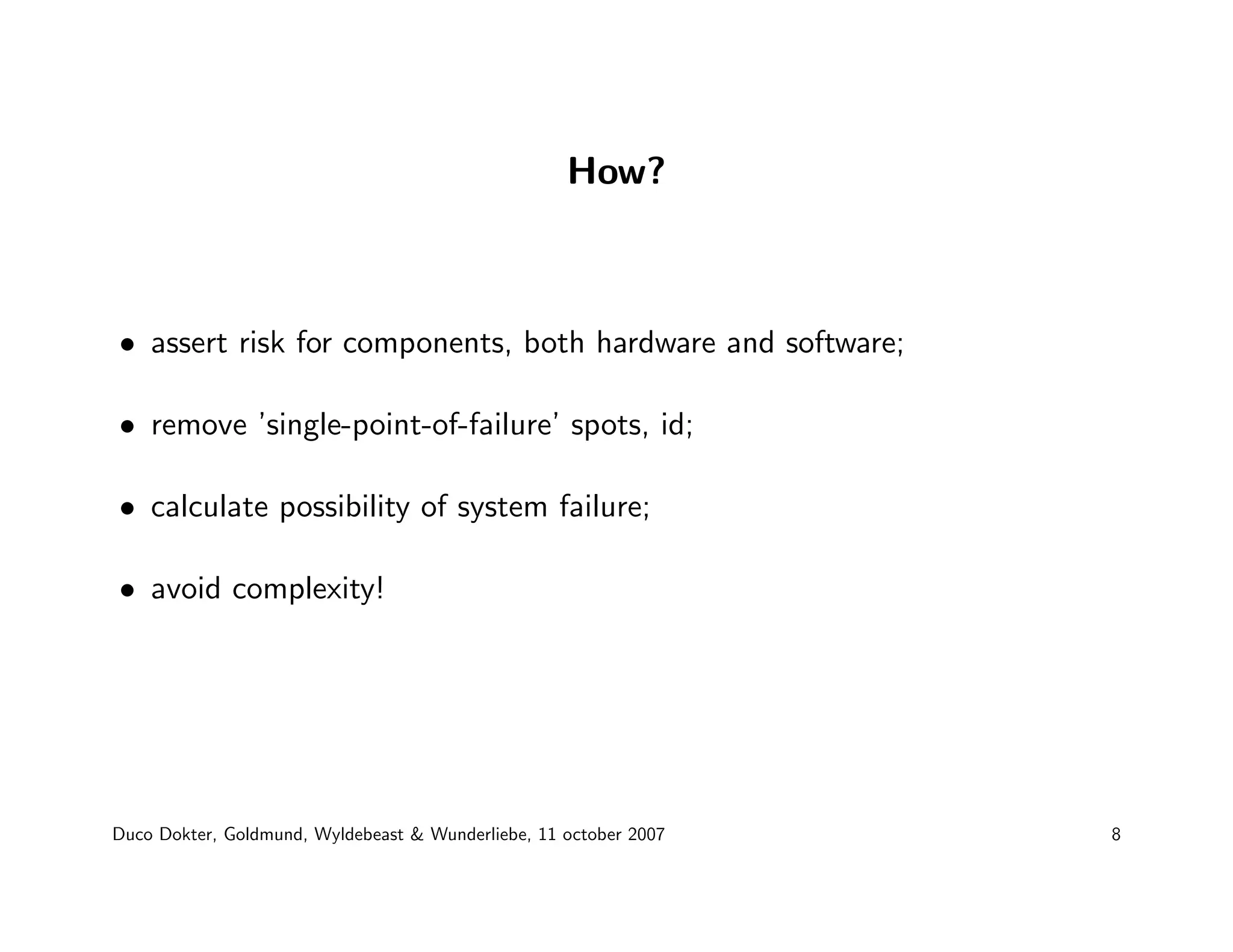 Duco Dokter - Plone for the enterprise market: technical musing on caching, Clustering and Single Sign-On
