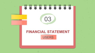 03
FINANCIAL STATEMENT
USERS
 