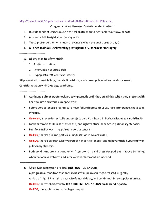 Duct dependent congenital heart diseases PDF