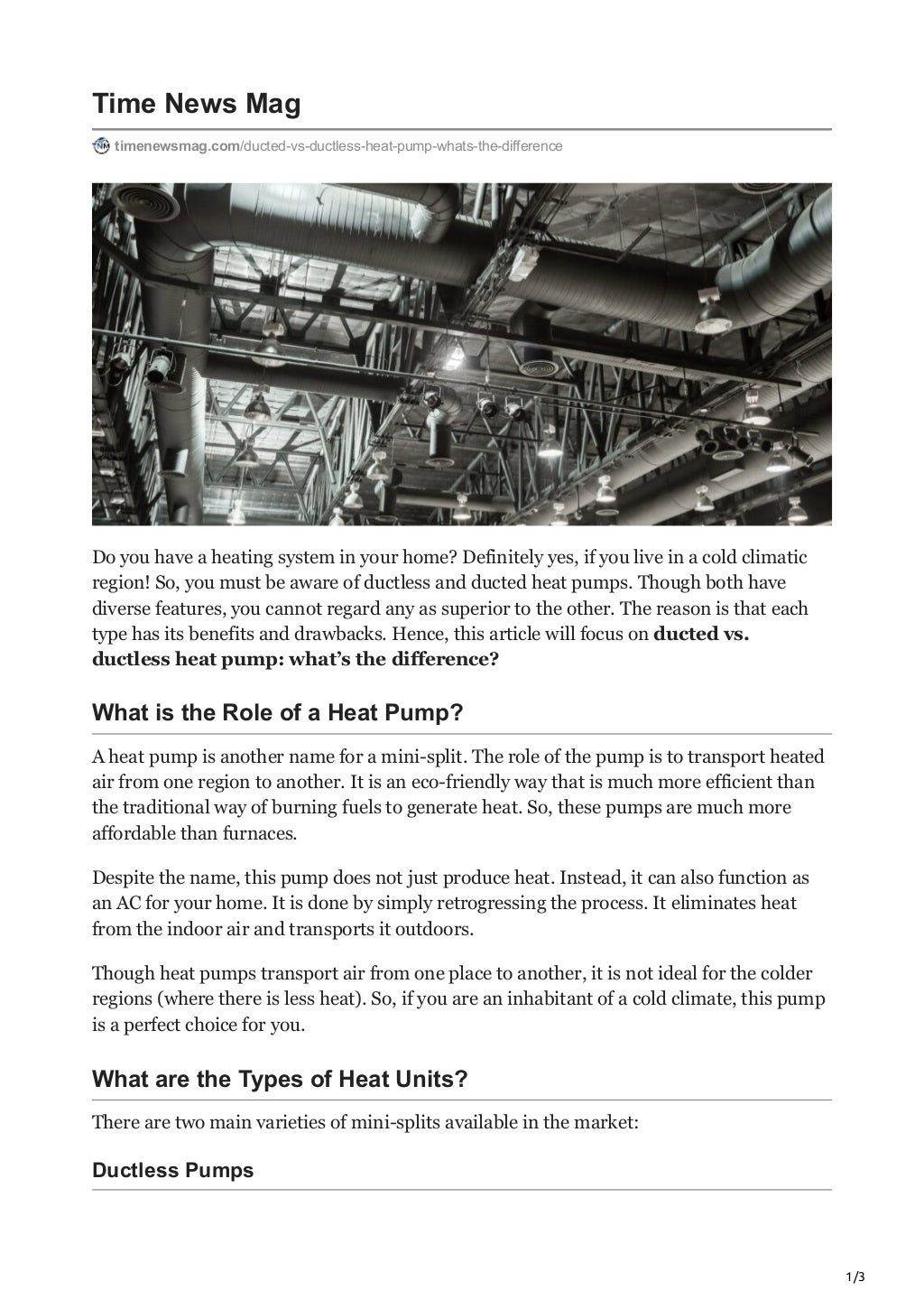 Ducted vs. ductless heat pump what’s the difference