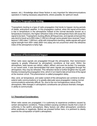 Ducting cause and impact on radio performance | PDF