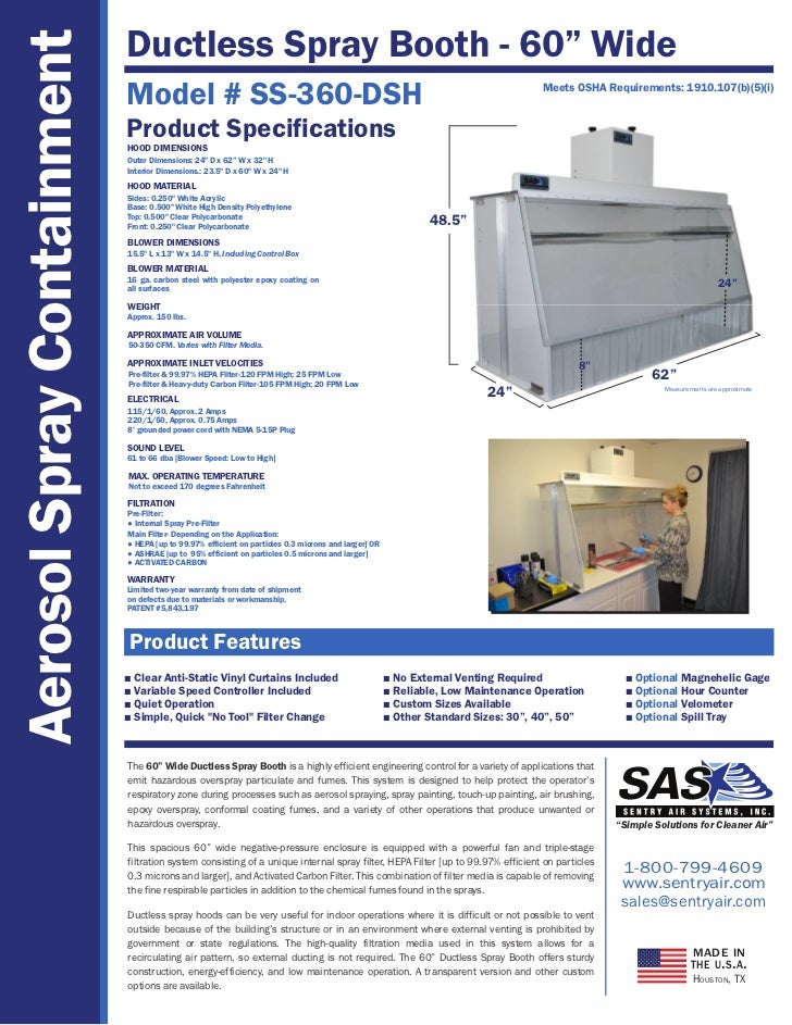 Ductless Spray Booths Sentry Air Systems, Inc.