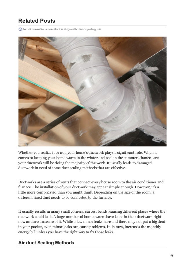 Duct sealing methods complete guide