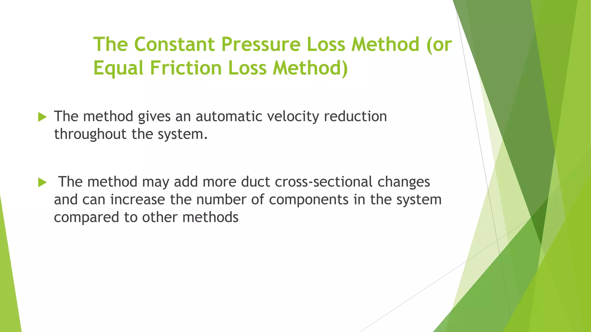 Duct sizing methods and filter types | PPTX