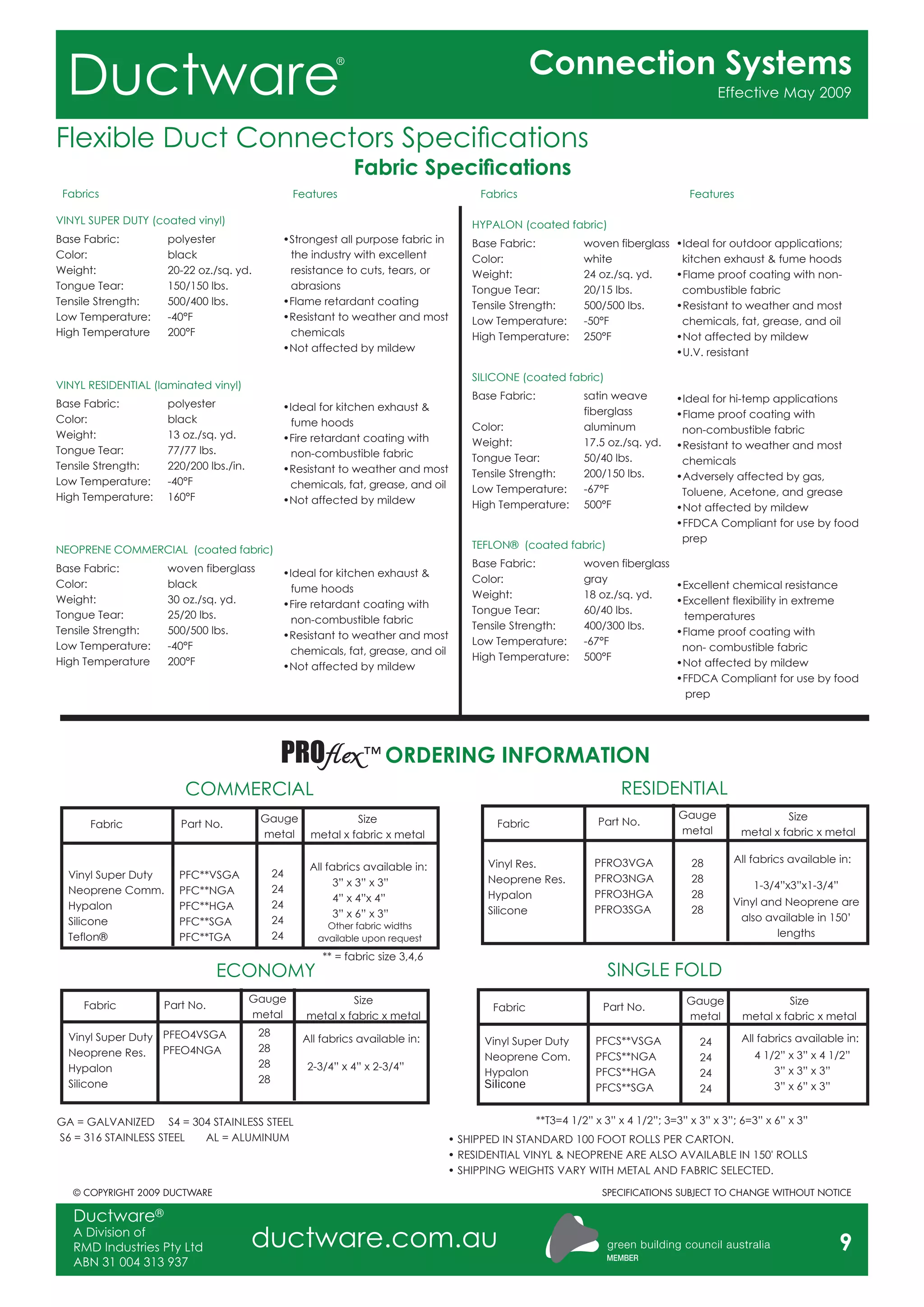 Ductware catalog connection_systems PDF