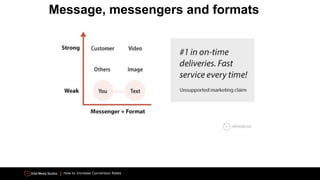 How to Increase Conversion Rates
Message, messengers and formats
 