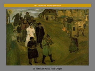 La boda rusa (1909). Marc Chagall 16. Derecho al matrimonio 