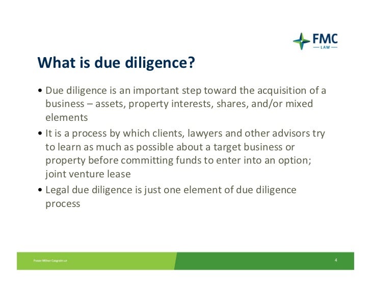 Due Diligence - What You Don't Find Out Will Hurt You