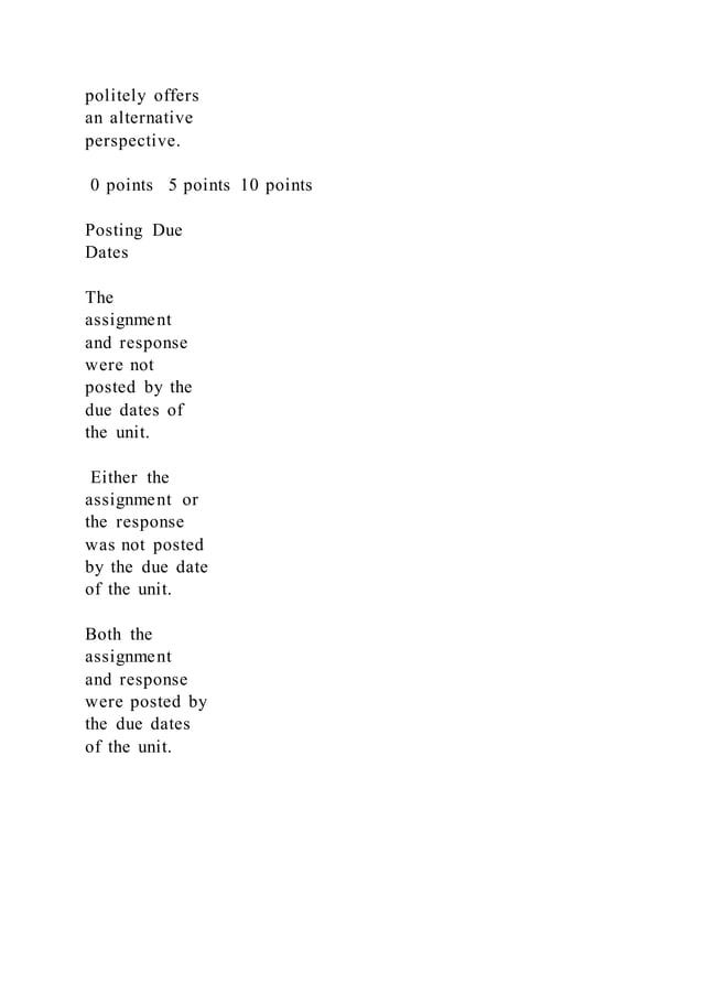 Due Date 1159 pm EST Friday of Unit 2 Points 100 PDF
