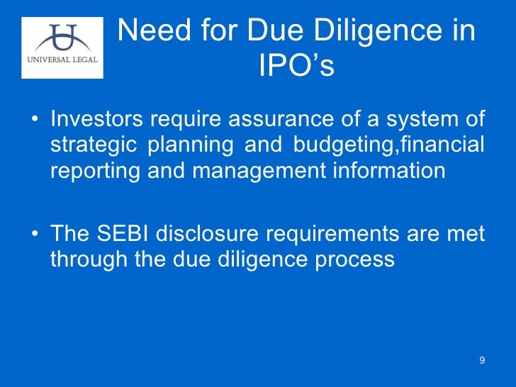 Due diligence for sme ipo