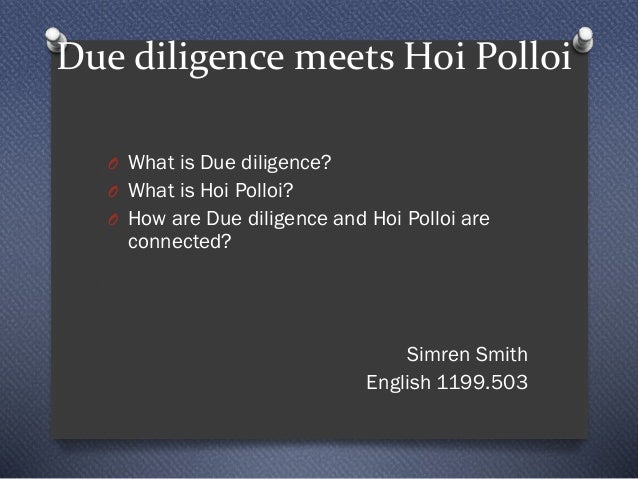 Due Diligence Due Process Simren Smith