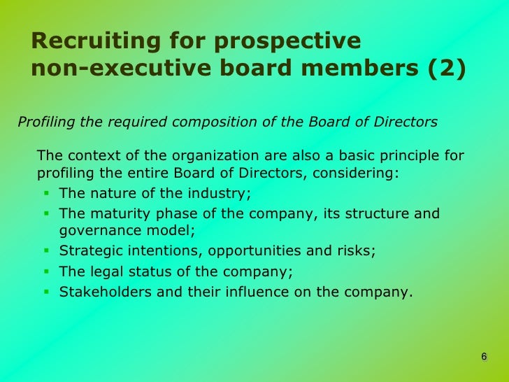 Due Diligence And Liability For Non Executive Board Members