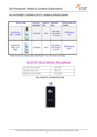 Du Telecom Contract.pdf Du enterprise services overview 3.2 | PDF
