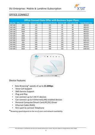 Du Telecom Contract.pdf Du enterprise services overview 3.2 | PDF