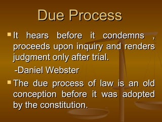 Due process of law | PPT