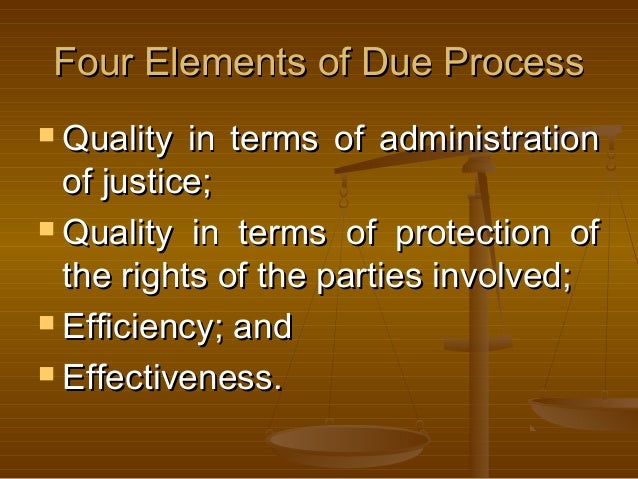 Due process of law