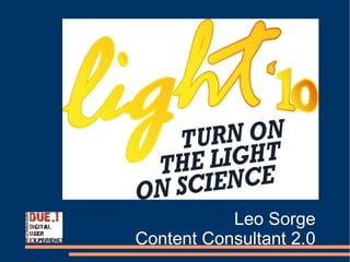 Leo Sorge Content Consultant 2.0 