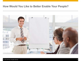 © 2012 SAP AG. All rights reserved. 5
How Would You Like to Better Enable Your People?
 