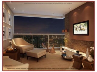 Materialpreliminar de treinamentosujeitoa alteraçõesde informaçõese imagens




TERRAÇO***

*** Perspectiva artística. Os móveis, revestimentos de piso e parede, forro de gesso,sancas,luminárias, painéis, armários e etc. são meramente ilustrativos e não fazem parte do contrato de aquisição.
 