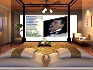 When all the salt Is taken from the sea I stand dethroned I’m naked and I bleed But when your finger Points so savagely P A X Quando todo o sal É tirado do mar Eu perdi meu trono Estou nu e sangrando Mas quando você aponta seu dedo tão selvagemente 