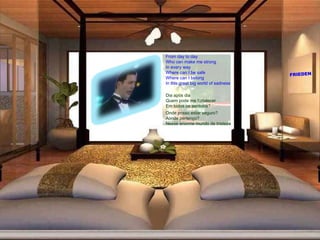 From day to day Who can make me strong In every way Where can I be safe Where can I belong In this great big world of sadness Dia após dia Quem pode me fortalecer Em todos os sentidos? Onde posso estar seguro? Aonde pertenço? Nesse enorme mundo de tristeza FRIEDEN 