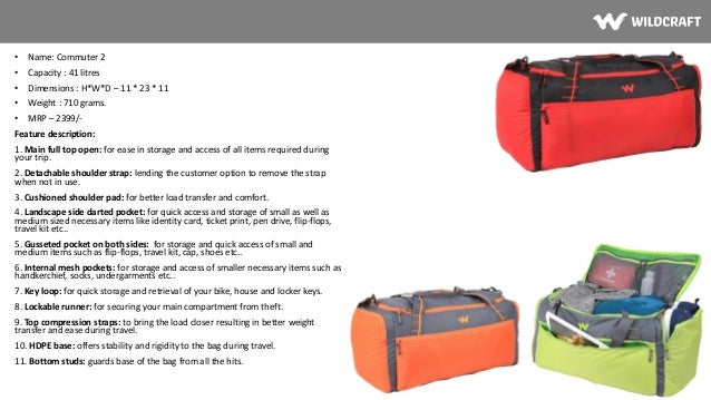 wildcraft tinker duffle bag
