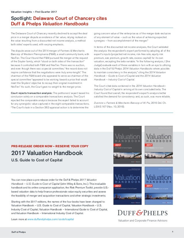 Duff Phelps Valuation Insights Q1 2017