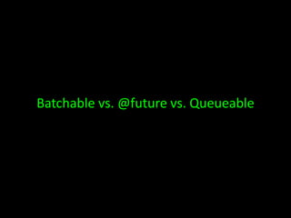 Batchable vs. @future vs. Queueable
 