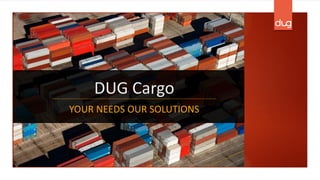 DUG Cargo
YOUR NEEDS OUR SOLUTIONS
 