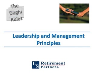 Leadership and Management
Principles
 