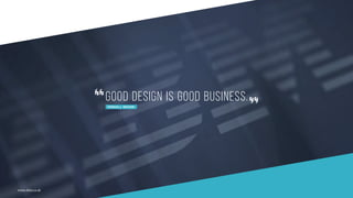 GOOD DESIGN IS GOOD BUSINESS.
THOMAS J. WATSON
www.duho.co.uk
 