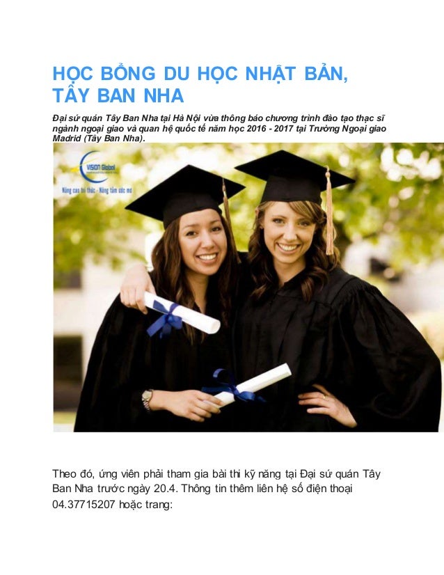 Học bổng du học nhật bản - Tây Ban Nha | Vision Global