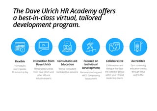 Dave Ulrich HR Academy Brochure
