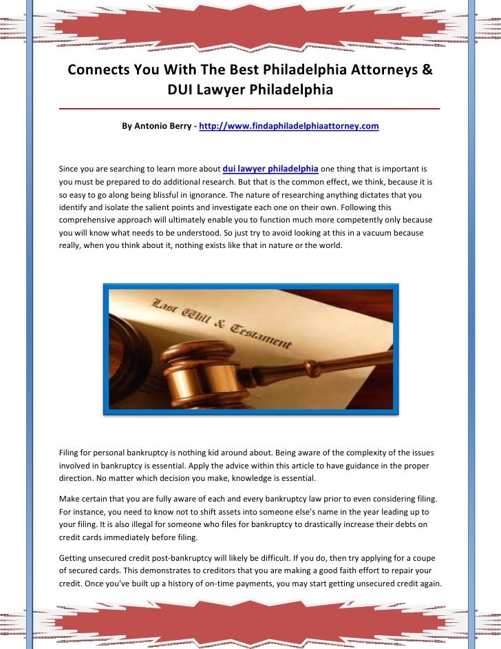 Dui lawyer philadelphia