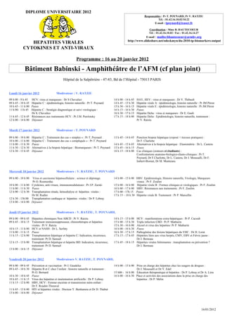 Programme DU 2012