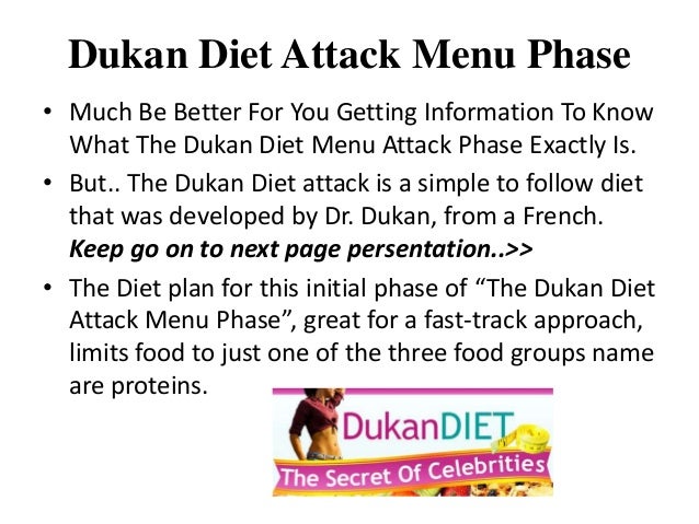 Dukan Diet Attack Menu Phase