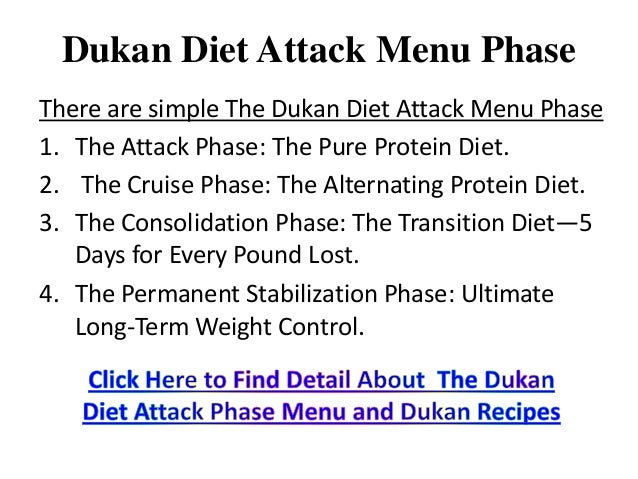 Dukan Diet Attack Menu Phase