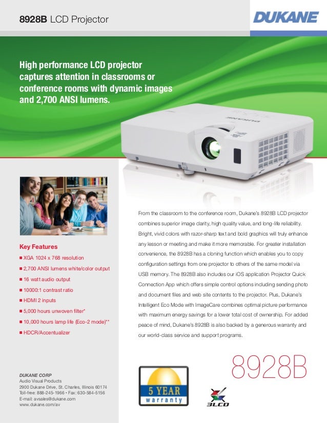 Dukane Imagepro 8928 B Projector