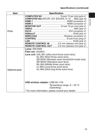 CAUTION Ź3ODFH WKH SURMHFWRU LQ D FRRO SODFH ZLWK VXI¿FLHQW YHQWLODWLRQ
‡ .HHS D VSDFH RI  FP RU PRUH EHWZHHQ D VLGH RI WKH SURMHFWRU DQG RWKHU
REMHFWV VXFK DV ZDOOV
‡ 'R QRW VWRS XS EORFN QRU FRYHU WKH SURMHFWRU
V YHQW KROHV
‡ 'R QRW SODFH WKH SURMHFWRU DW SODFHV WKDW DUH H[SRVHG WR PDJQHWLF ¿HOGV GRLQJ
VR FDQ FDXVH WKH FRROLQJ IDQV LQVLGH WKH SURMHFWRU WR PDOIXQFWLRQ
Ź$YRLG SODFLQJ WKH SURMHFWRU LQ VPRN KXPLG RU GXVW SODFH
‡ 'R QRW SODFH WKH SURMHFWRU QHDU KXPLGL¿HUV
NOTICE Ź3RVLWLRQ WKH SURMHFWRU WR SUHYHQW OLJKW IURP GLUHFWO KLWWLQJ WKH
SURMHFWRU¶V UHPRWH VHQVRU
Ź'R QRW SODFH WKH SURGXFW LQ D SODFH ZKHUH UDGLR LQWHUIHUHQFH PD EH FDXVHG
Ź6HW WKH $/7,78'( RI WKH 6(59,( LWHP LQ WKH 237,21 PHQX FRUUHFWO ,W LV
UHFRPPHQGHG WR OHDYH LW DW $872 XVXDOO ,I WKH SURMHFWRU LV XVHG ZLWK D ZURQJ
VHWWLQJ LW PD FDXVH GDPDJH WR WKH SURMHFWRU LWVHOI RU WKH SDUWV LQVLGH
Arrangement
5HIHU WR WDEOHV T-1 WR T-3 DW WKH EDFN RI WKLV PDQXDO DV ZHOO DV WKH IROORZLQJ WR
GHWHUPLQH WKH VFUHHQ VL]H DQG SURMHFWLRQ GLVWDQFH 7KH YDOXHV VKRZQ LQ WKH WDEOH
DUH FDOFXODWHG IRU D IXOO VL]H VFUHHQ
Projector top
Projector bottom
Ⓗ × Ⓥ : 6FUHHQ VL]H
ⓐ : 3URMHFWLRQ GLVWDQFH
IURP WKH IURQW RI WKH
SURMHFWRU XQLW 