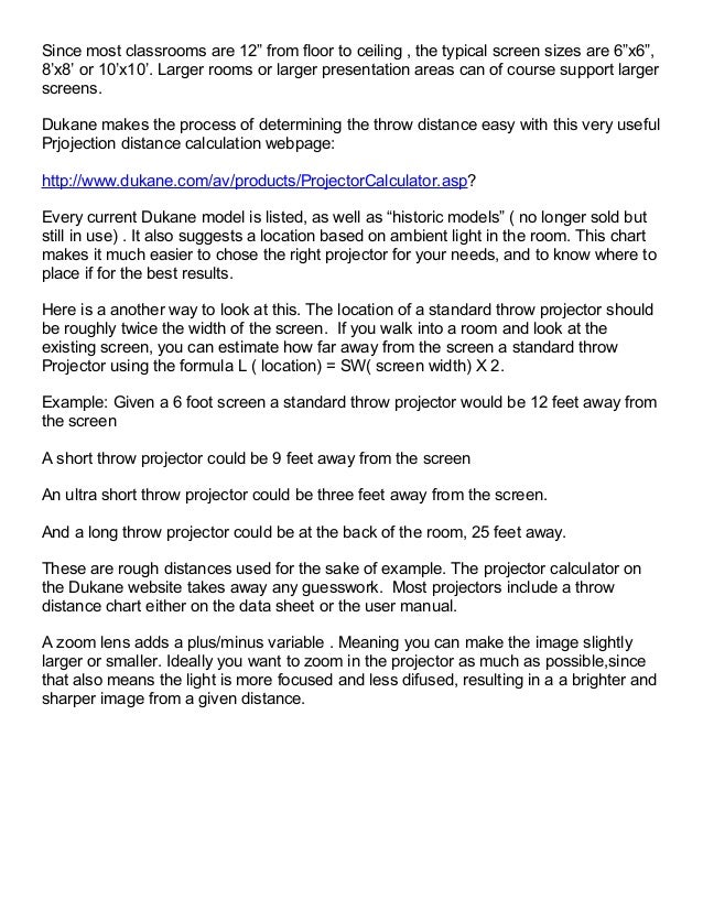 Dukane Projector Glossary 2013