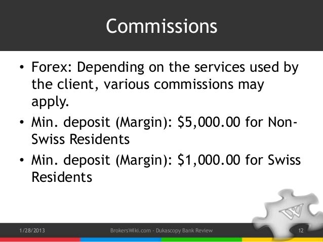 Dukascopy forex commission