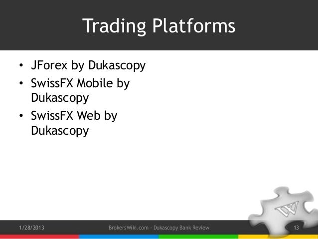 Dukascopy trading system