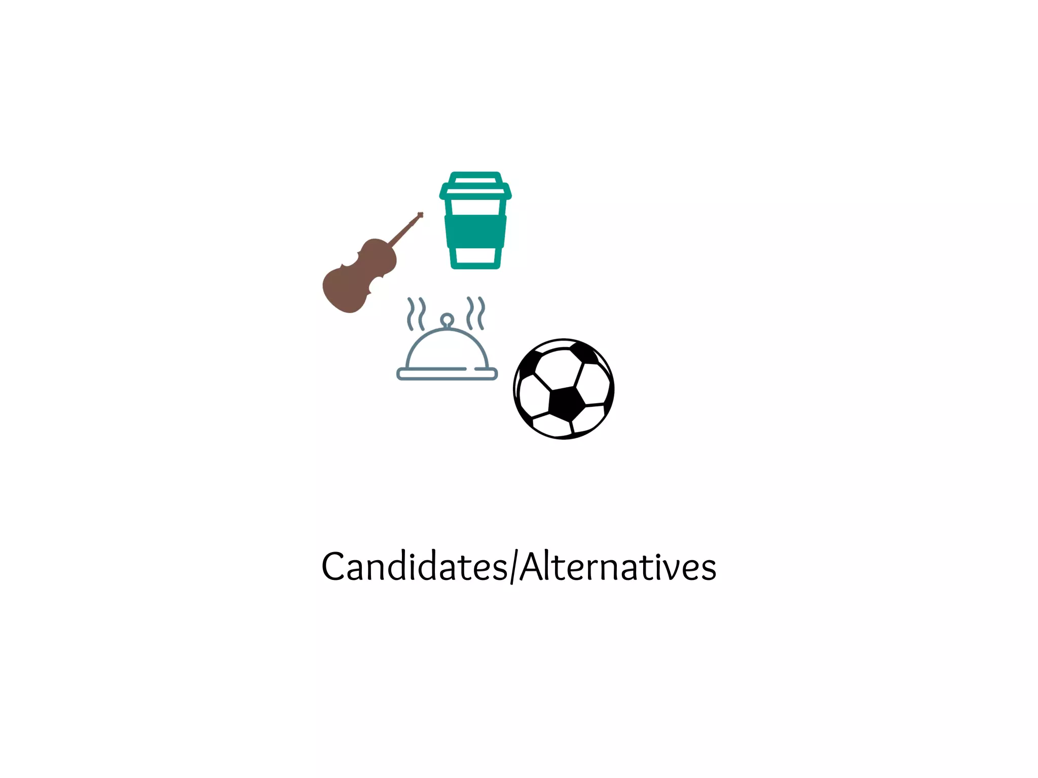 Candidates/Alternatives
 